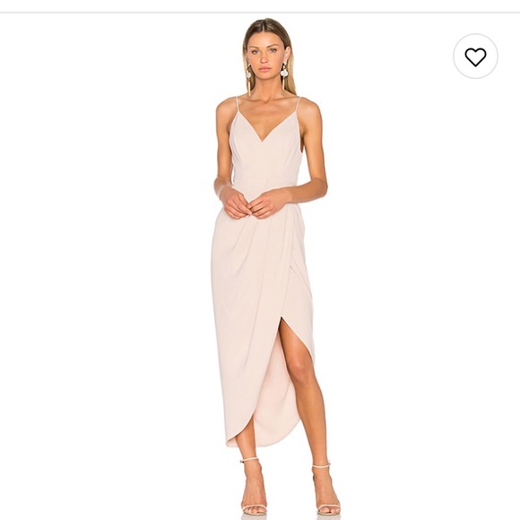 Shona Joy Cocktail Draped Dress in Ballet Pink